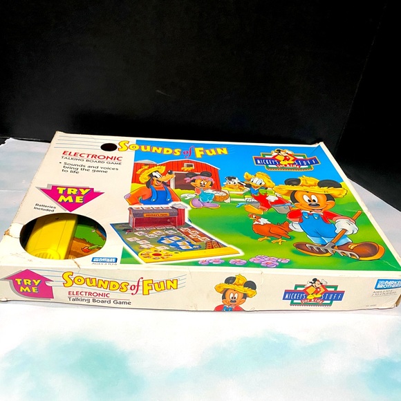 DISNEYS VTG 90s 3-D MIKEYS STUFF SOUNDS OF FUN ELECTRONIC TALKING BOARD GAME - Picture 14 of 16